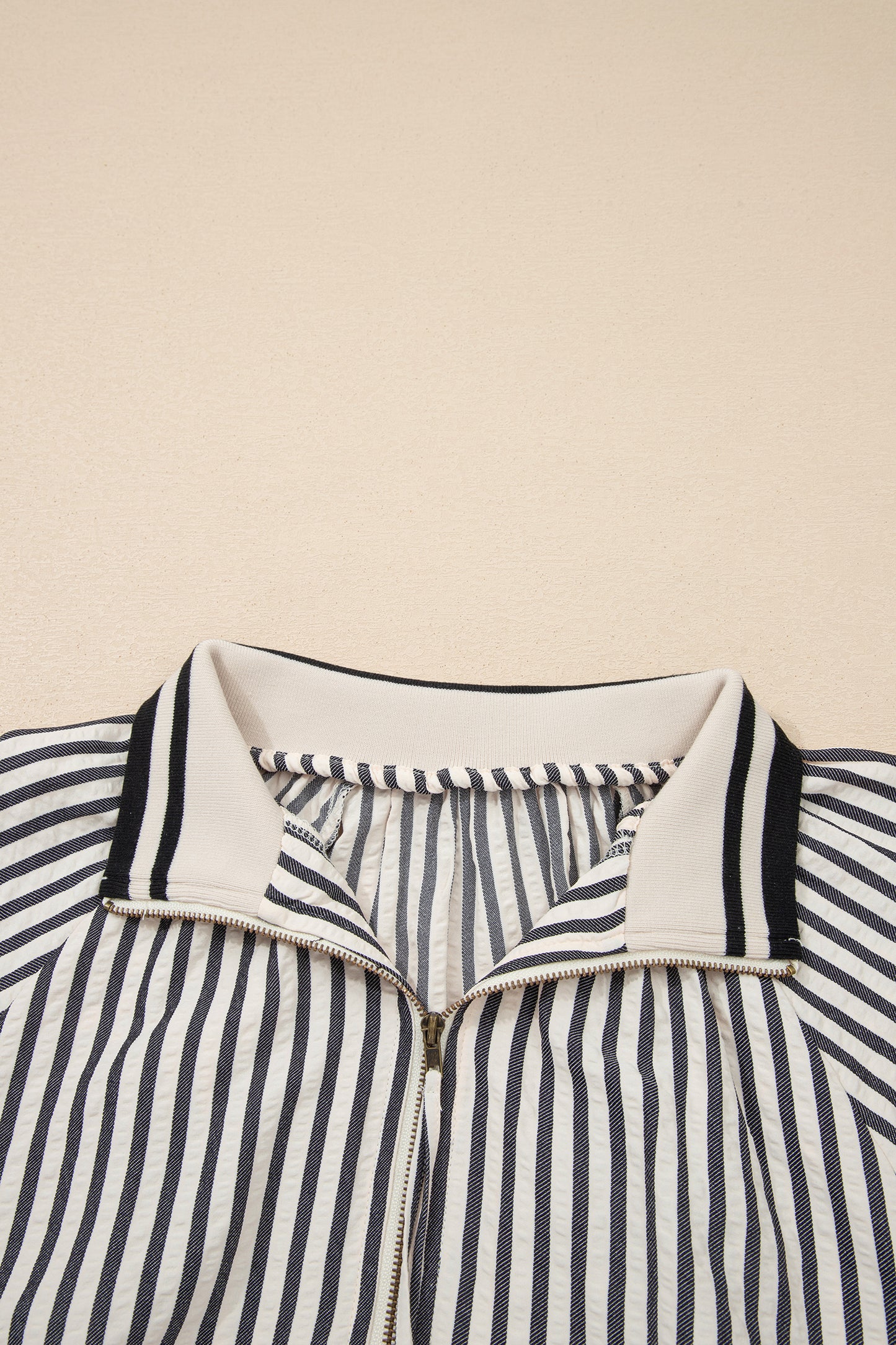 Parisian Stripe Zip Blouse