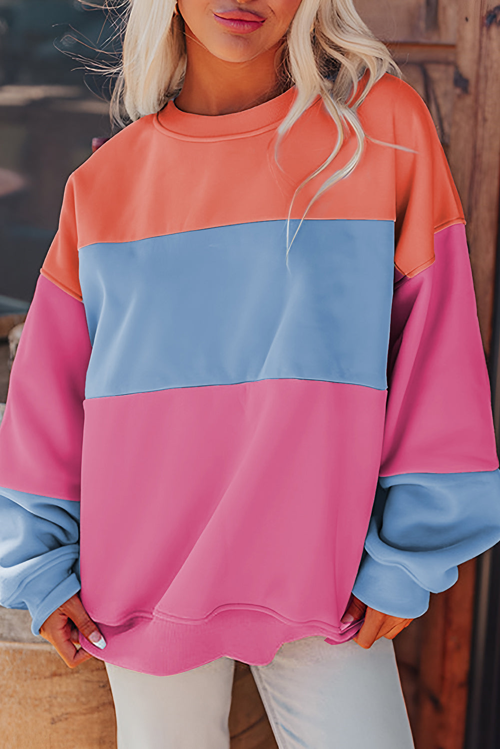 Candy Clouds Colorblock Crew