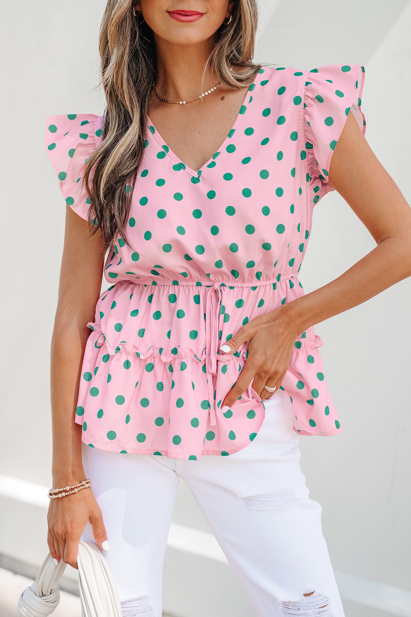 Sweet Pea Polka Dot Top