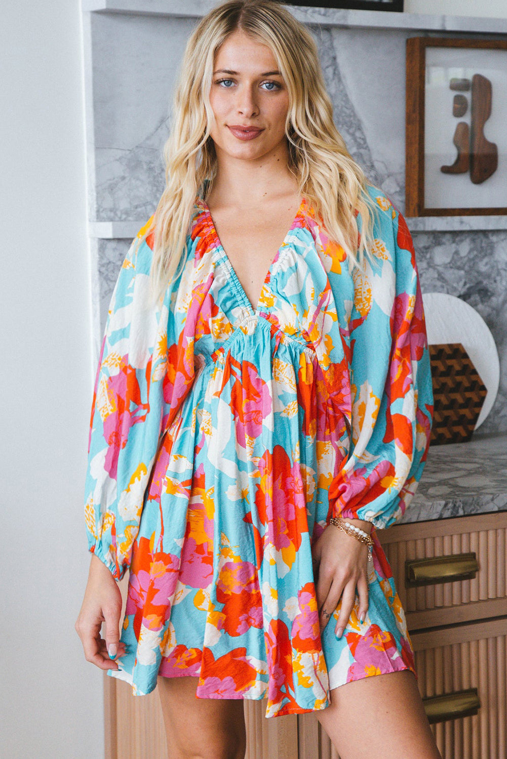 The Seaside Bloom Babydoll Dress
