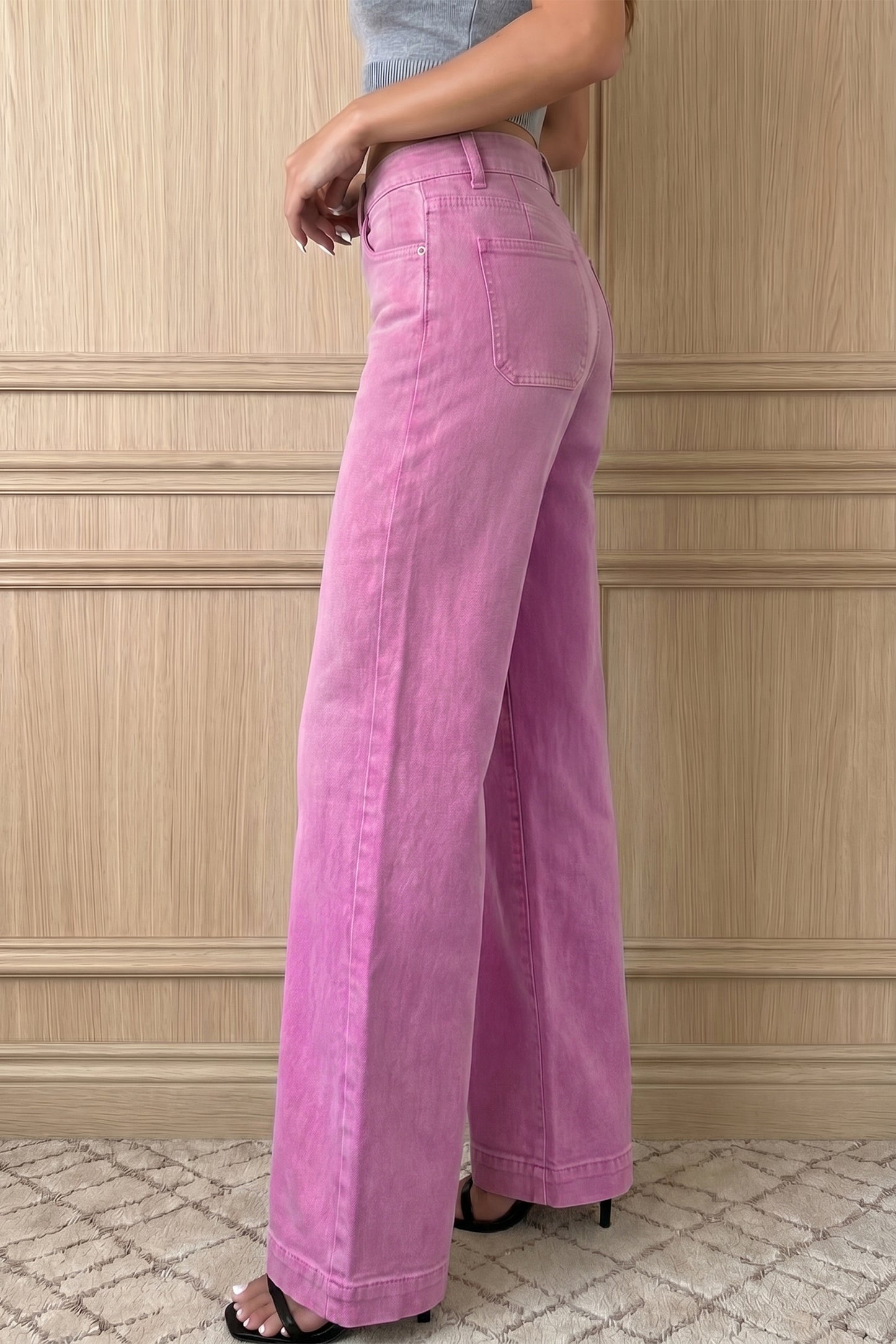Blush Wide Leg Denim
