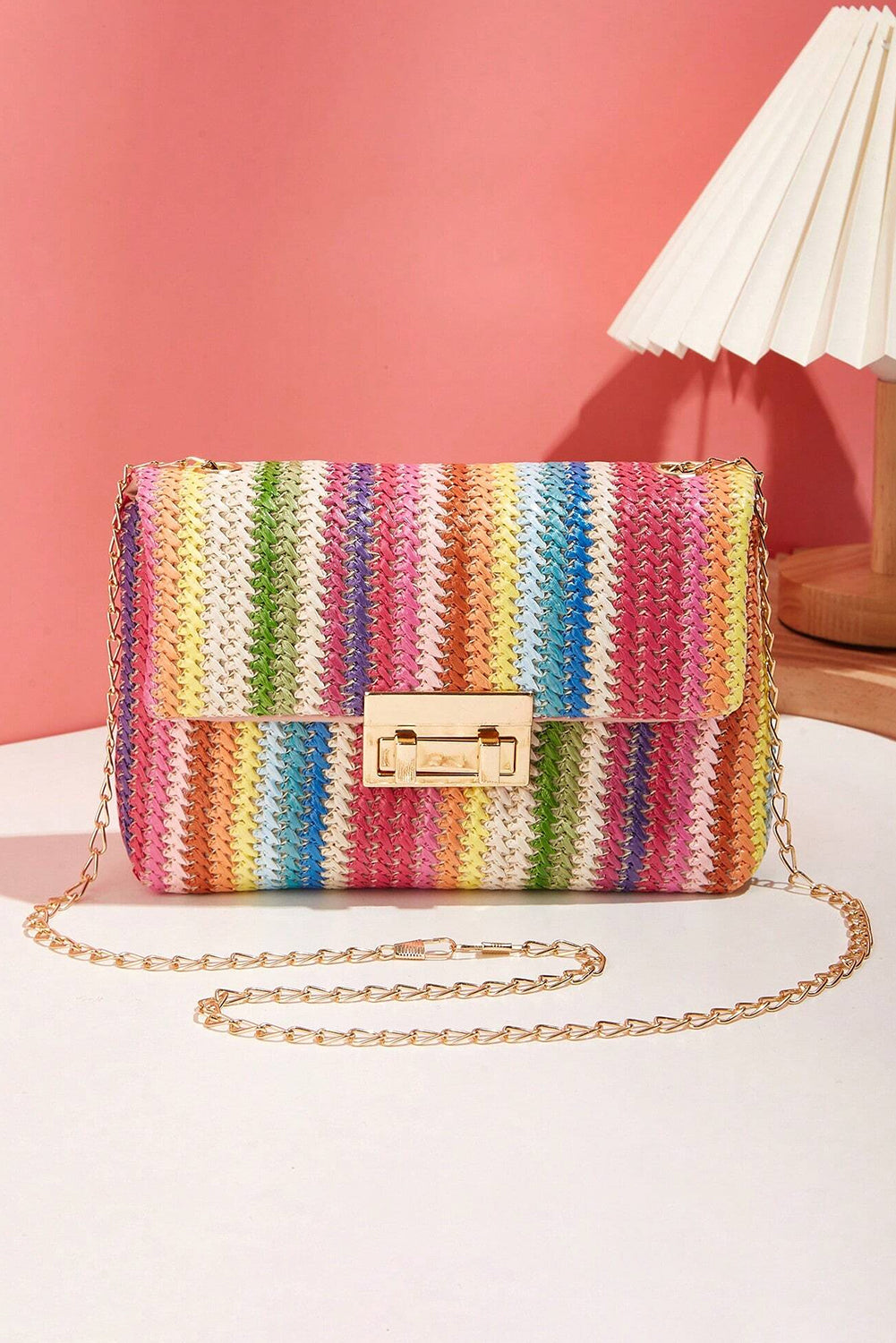 Sunset Market Woven Clutch