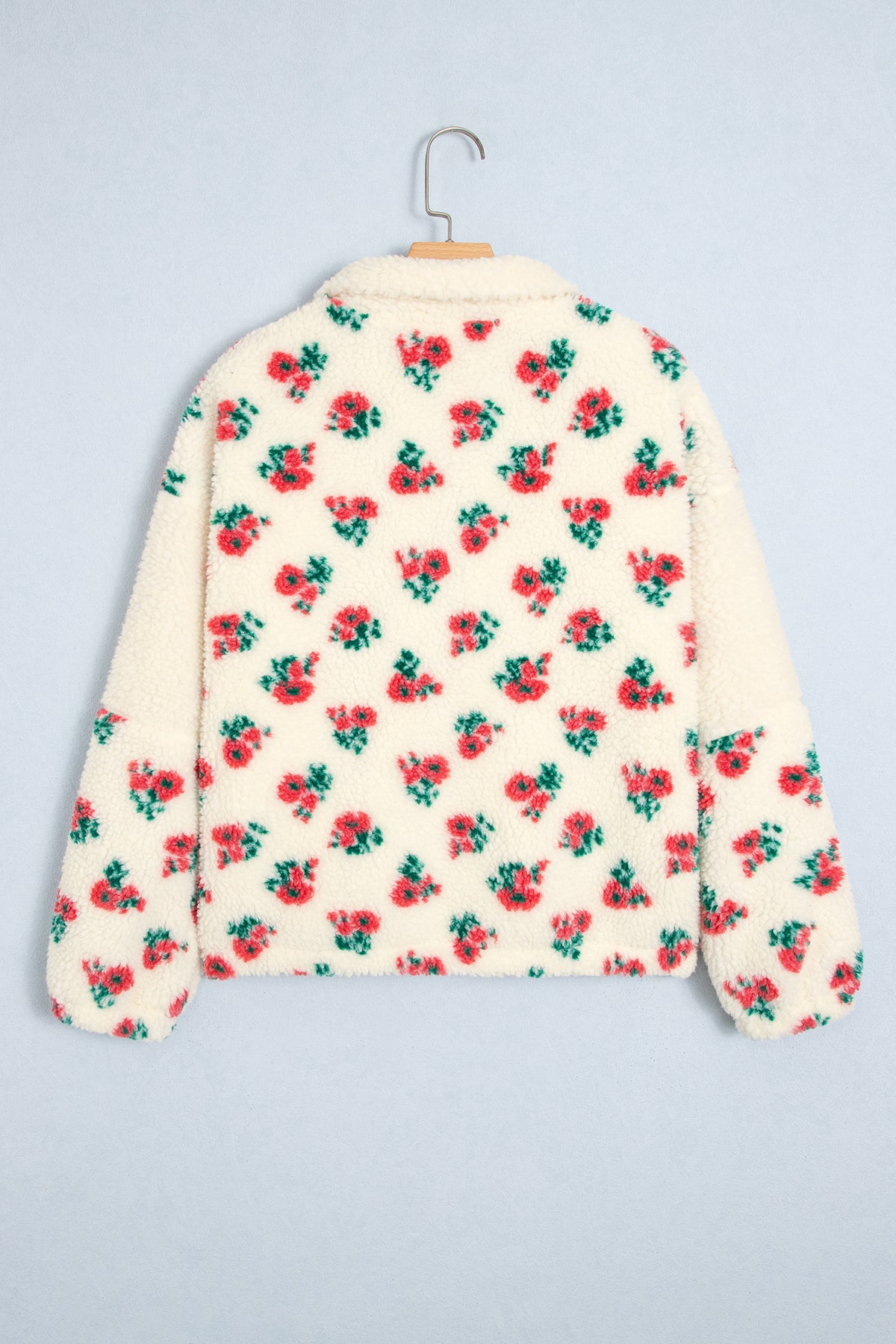 The Rosalie Floral Sherpa Pullover