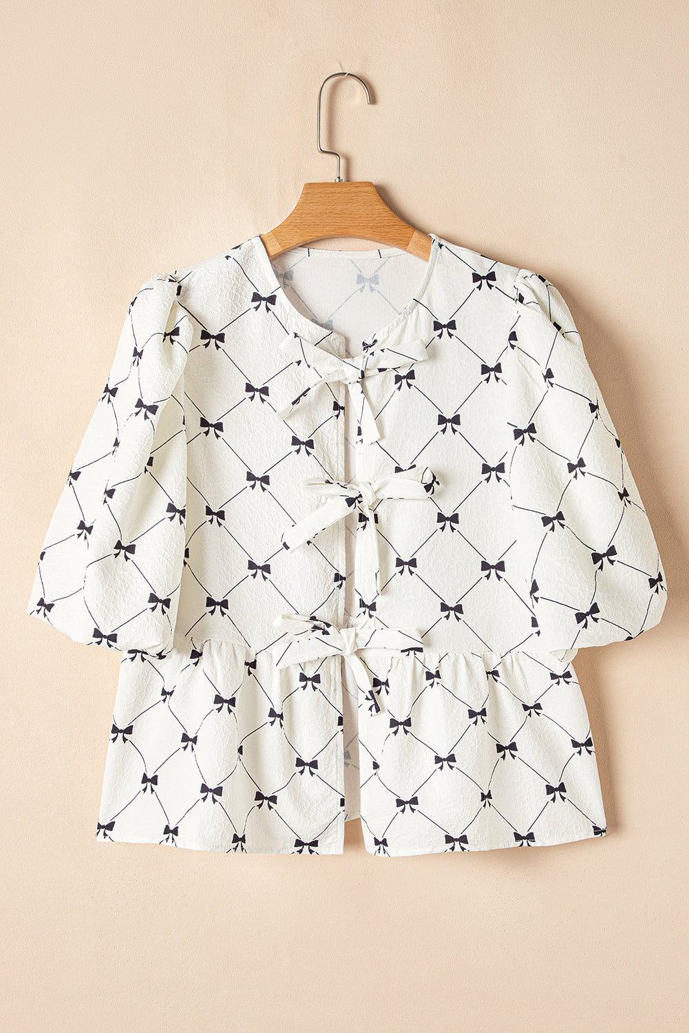Coastal Charm Bow Blouse