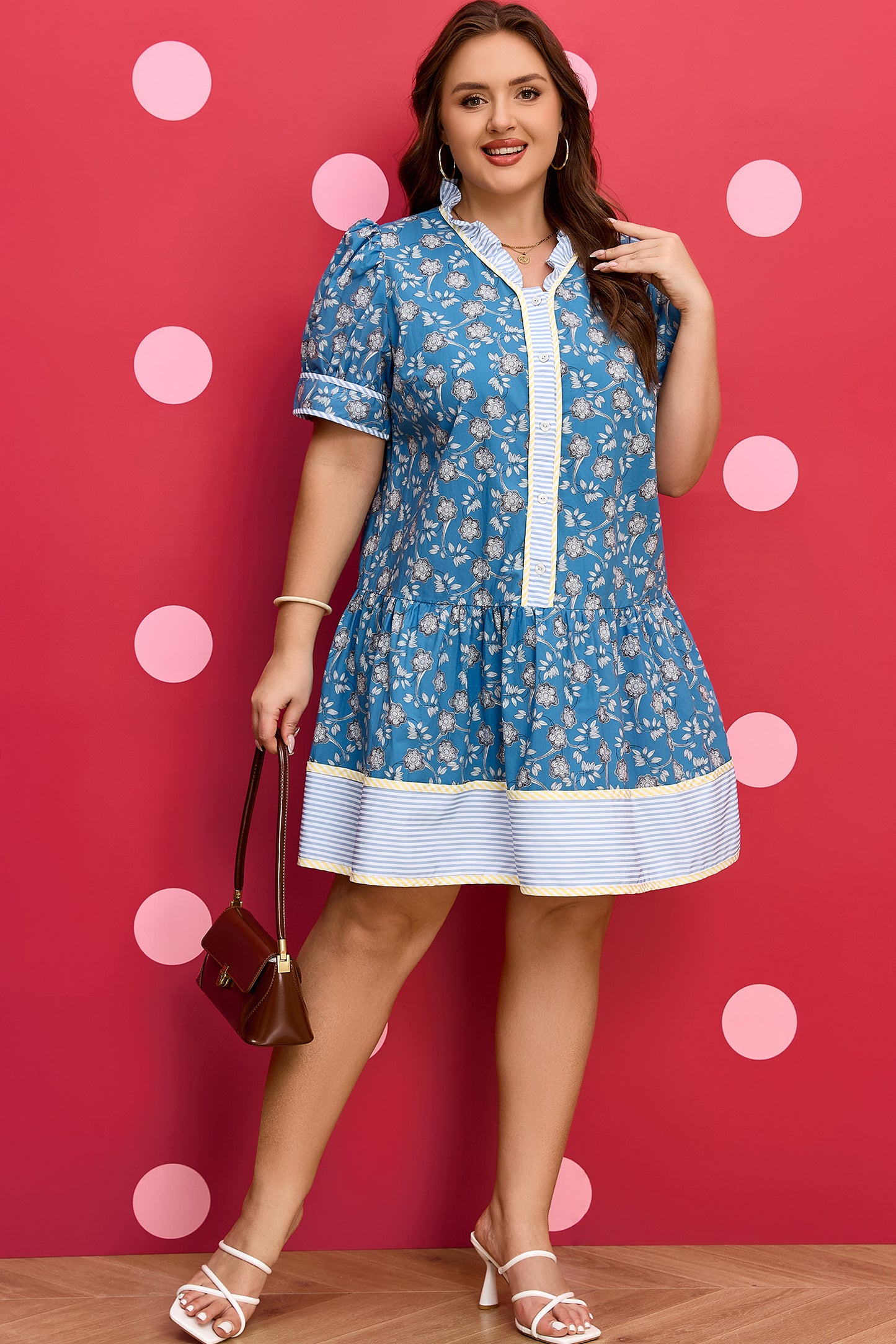Harbor Garden Shirt Dress- Curvy