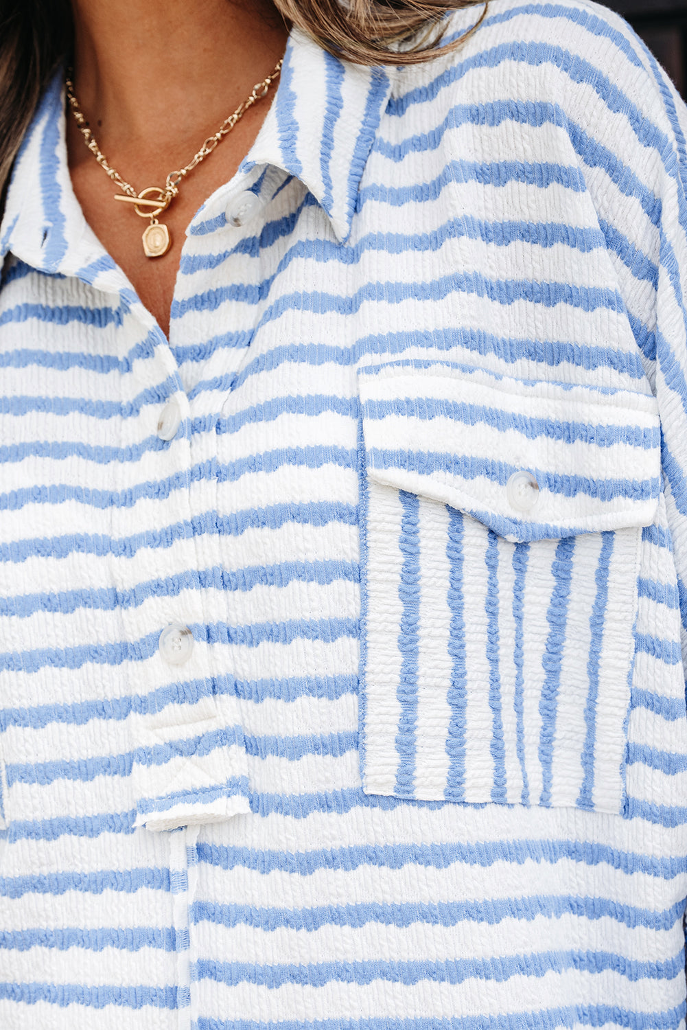 Seaside Grace Striped Blouse