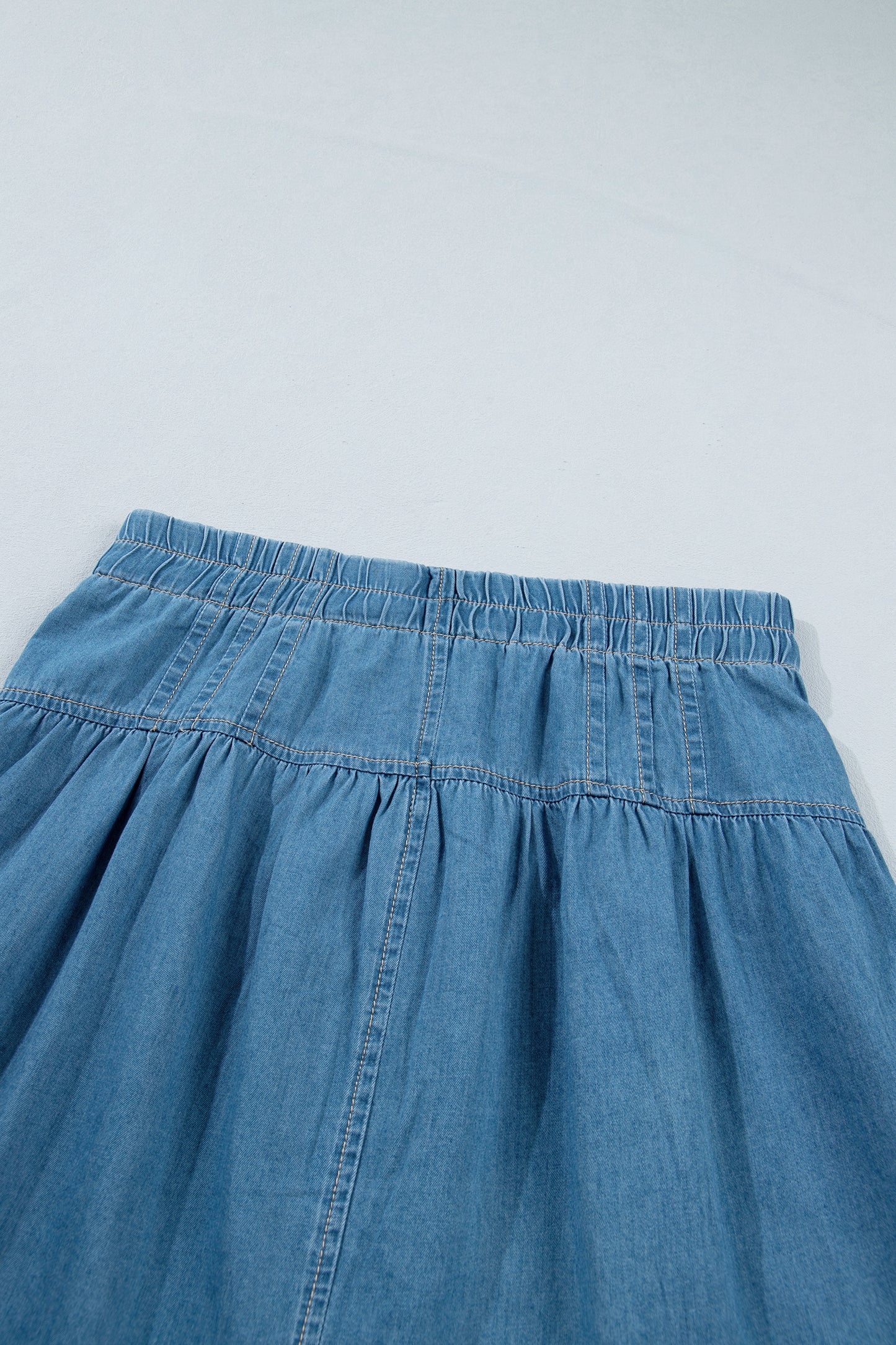 The Chambray Charm Mini Skirt