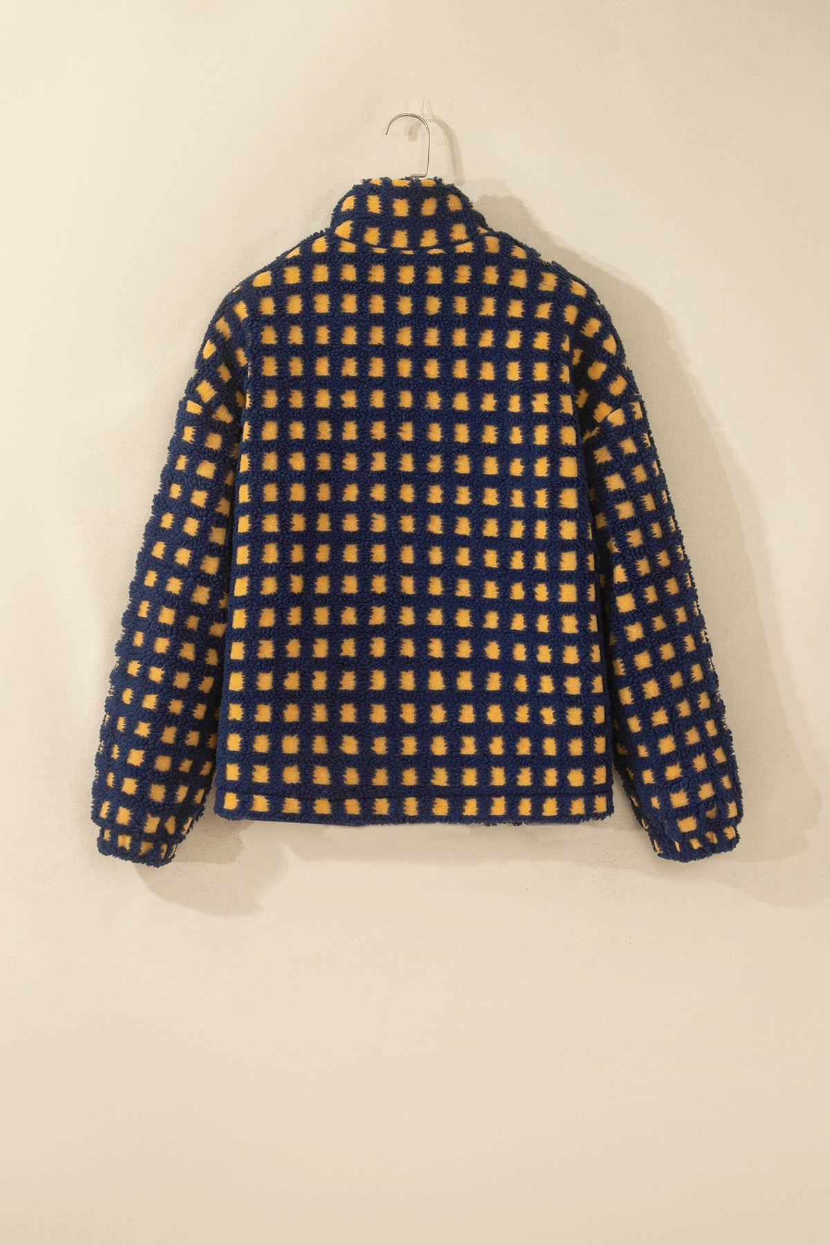 The Golden Hour Checkered Sherpa Jacket