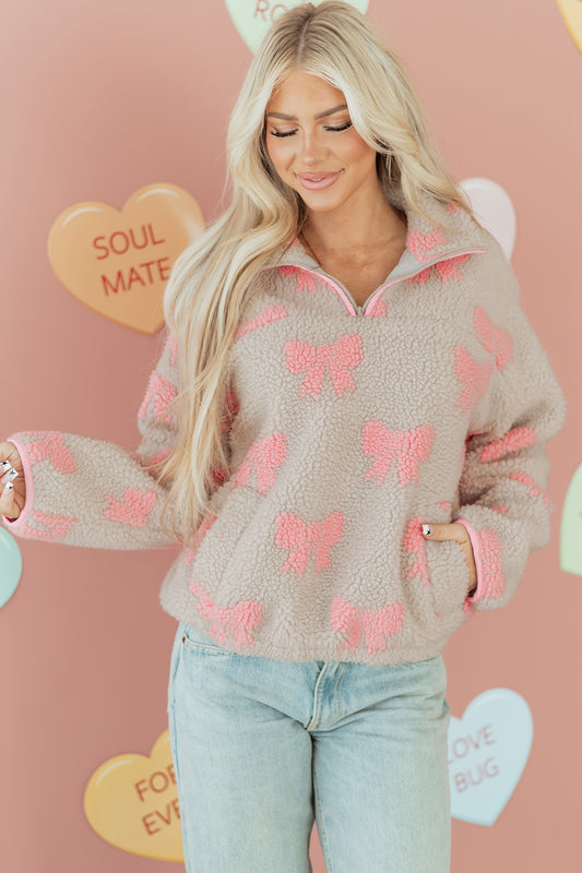 Bow & Tell Sherpa Pullover