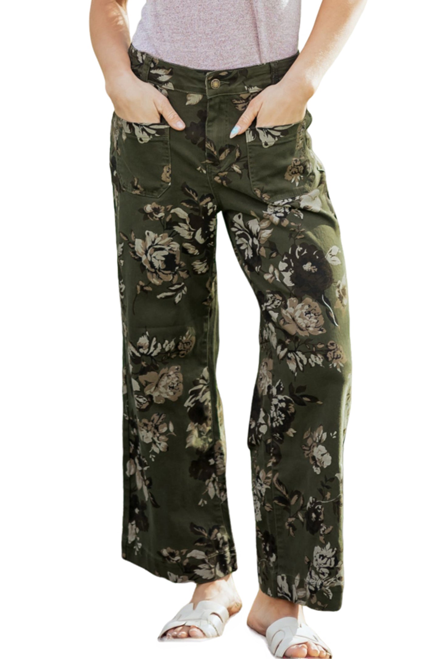 Woodland Rose Straight Leg Pants
