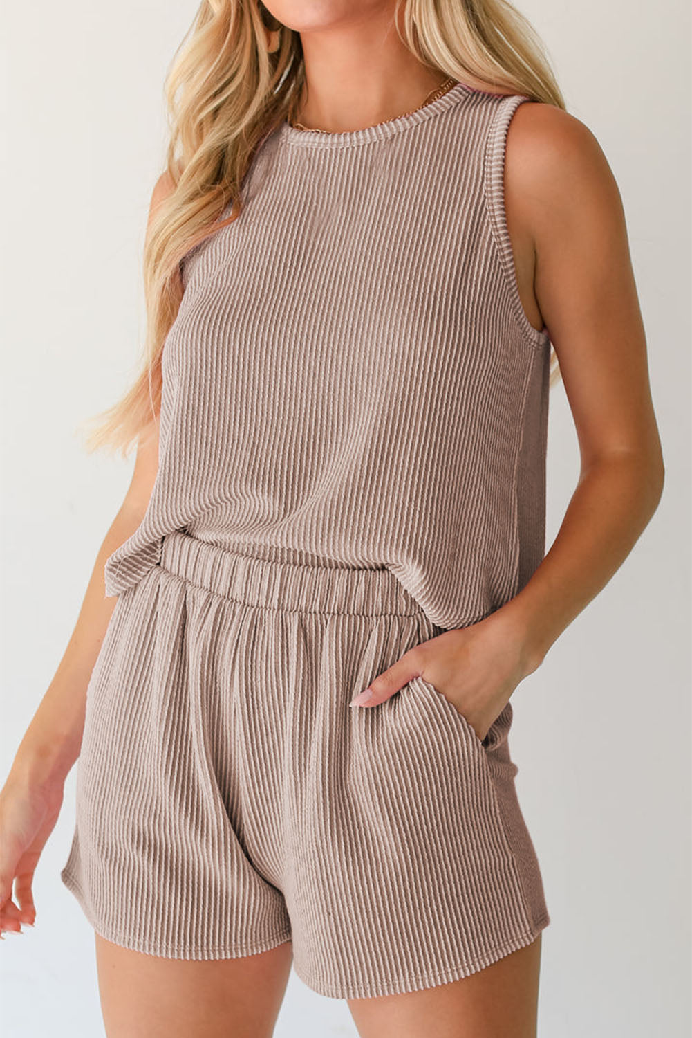 Sandy Shores Ribbed Lounge Set