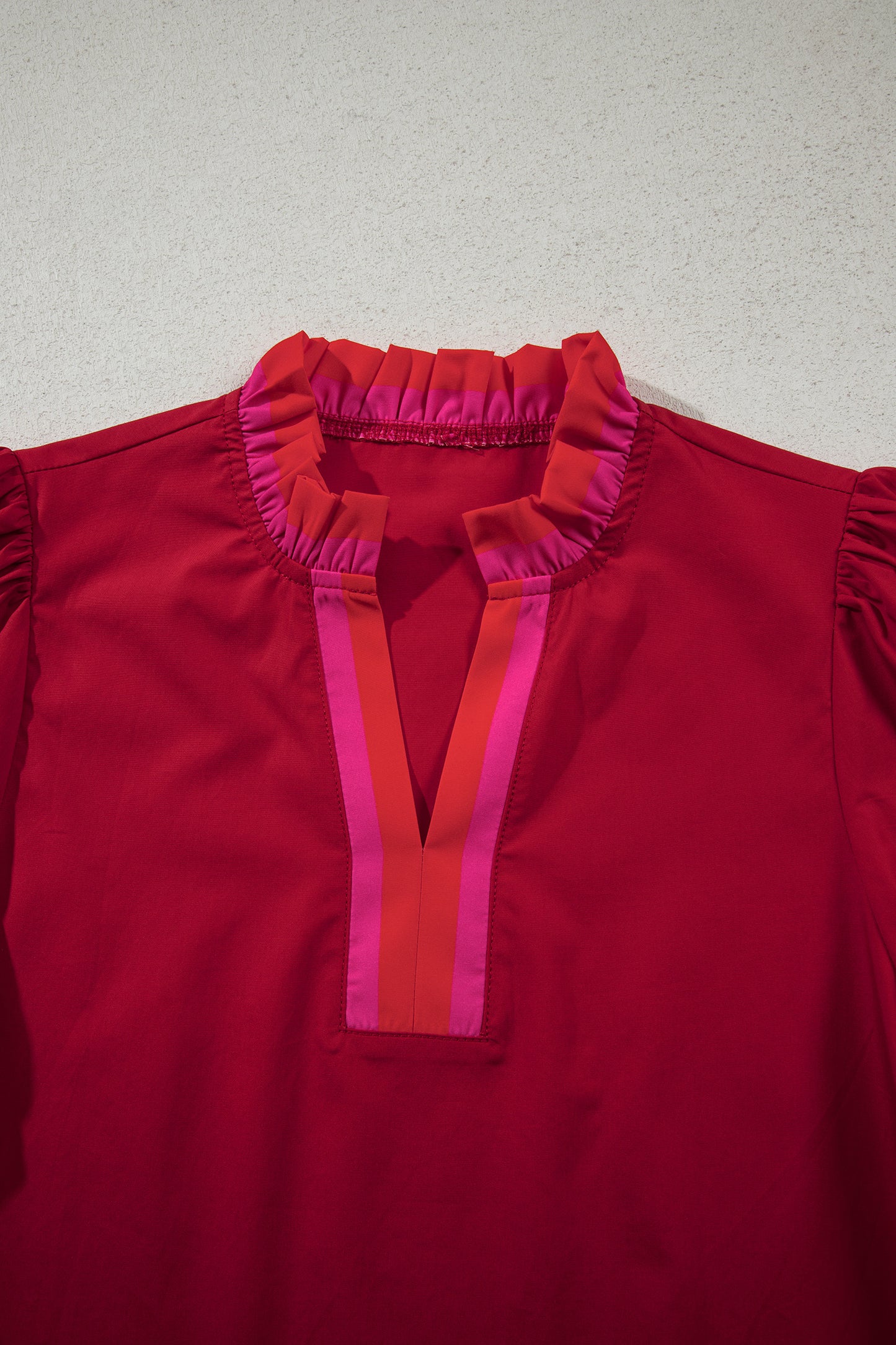Cherry Pop Ruffle Sleeve Blouse