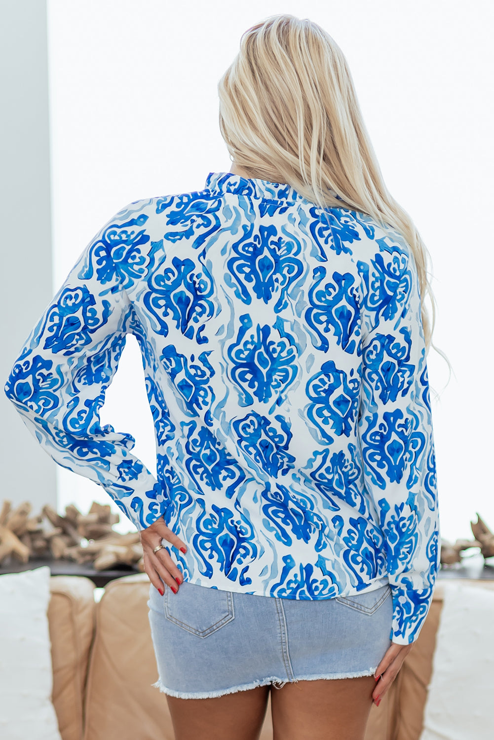Santorini Breeze Button-Up