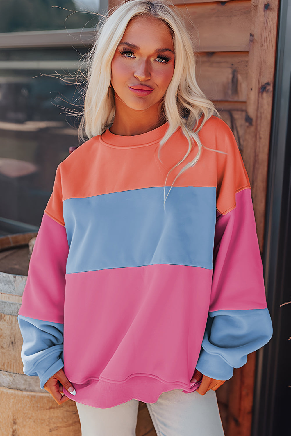 Candy Clouds Colorblock Crew