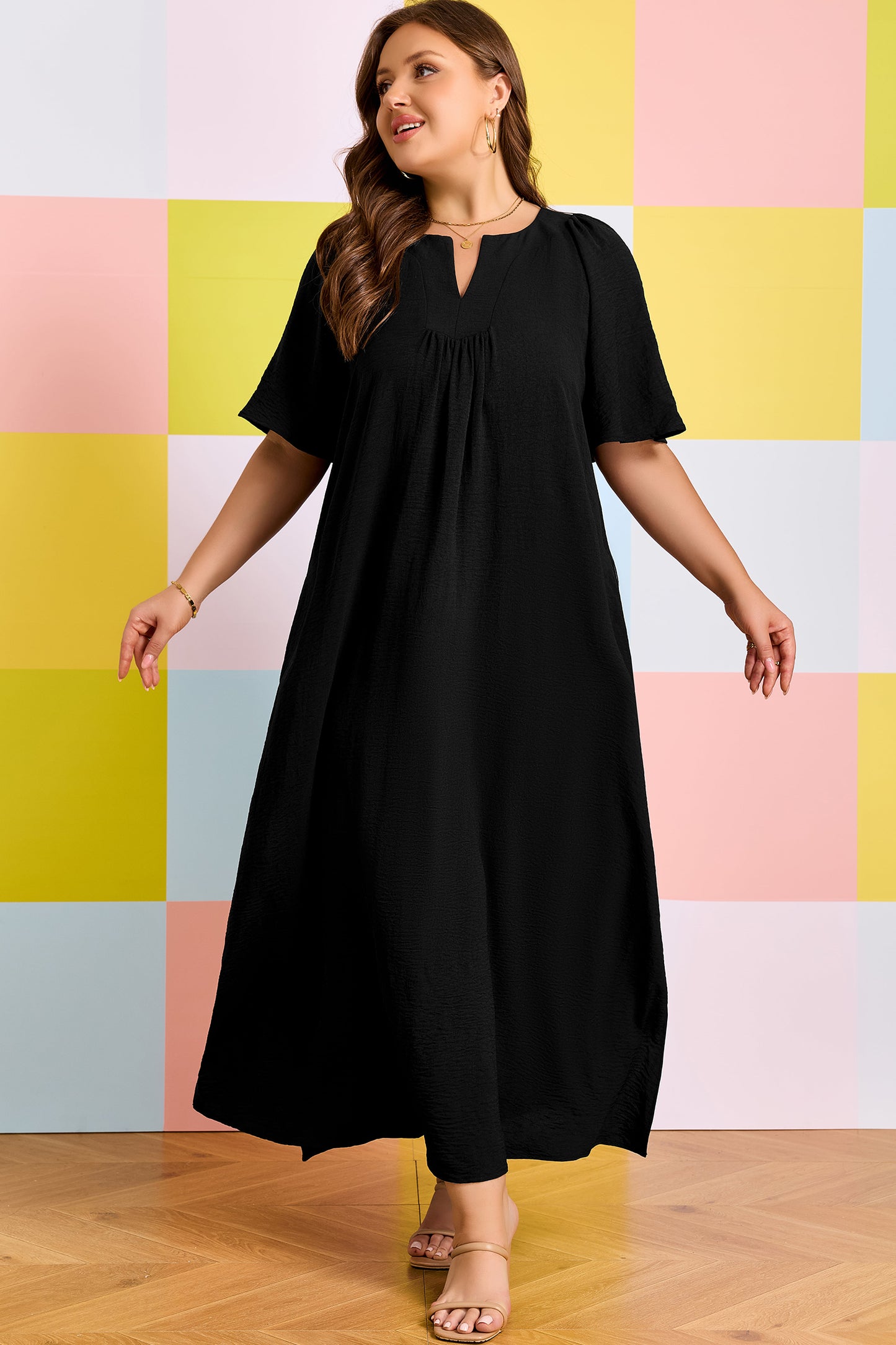 Midnight Stroll Curve Maxi Dress