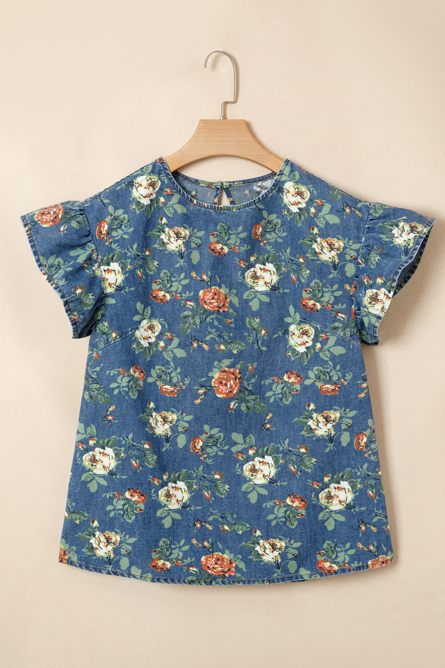 Vintage Garden Denim Blouse