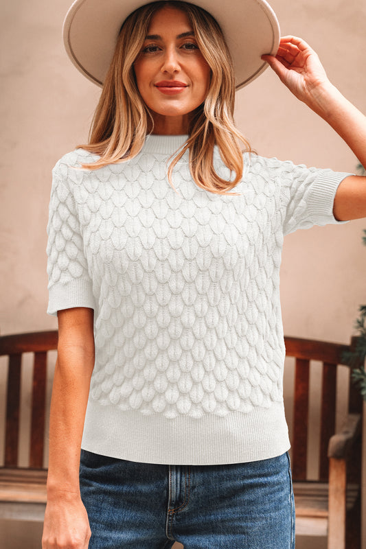 Heirloom Knit Short Sleeve Sweater