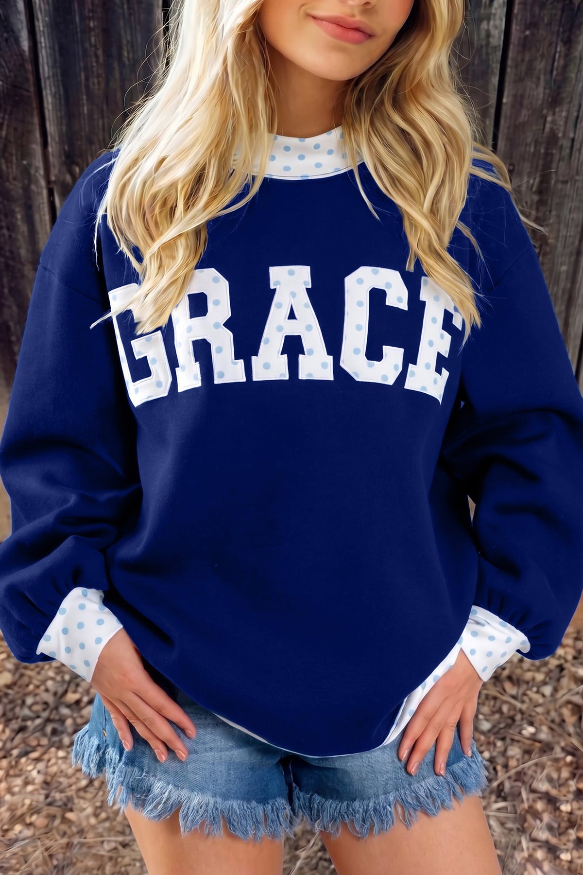 Mock Neck Grace Sweatshirt