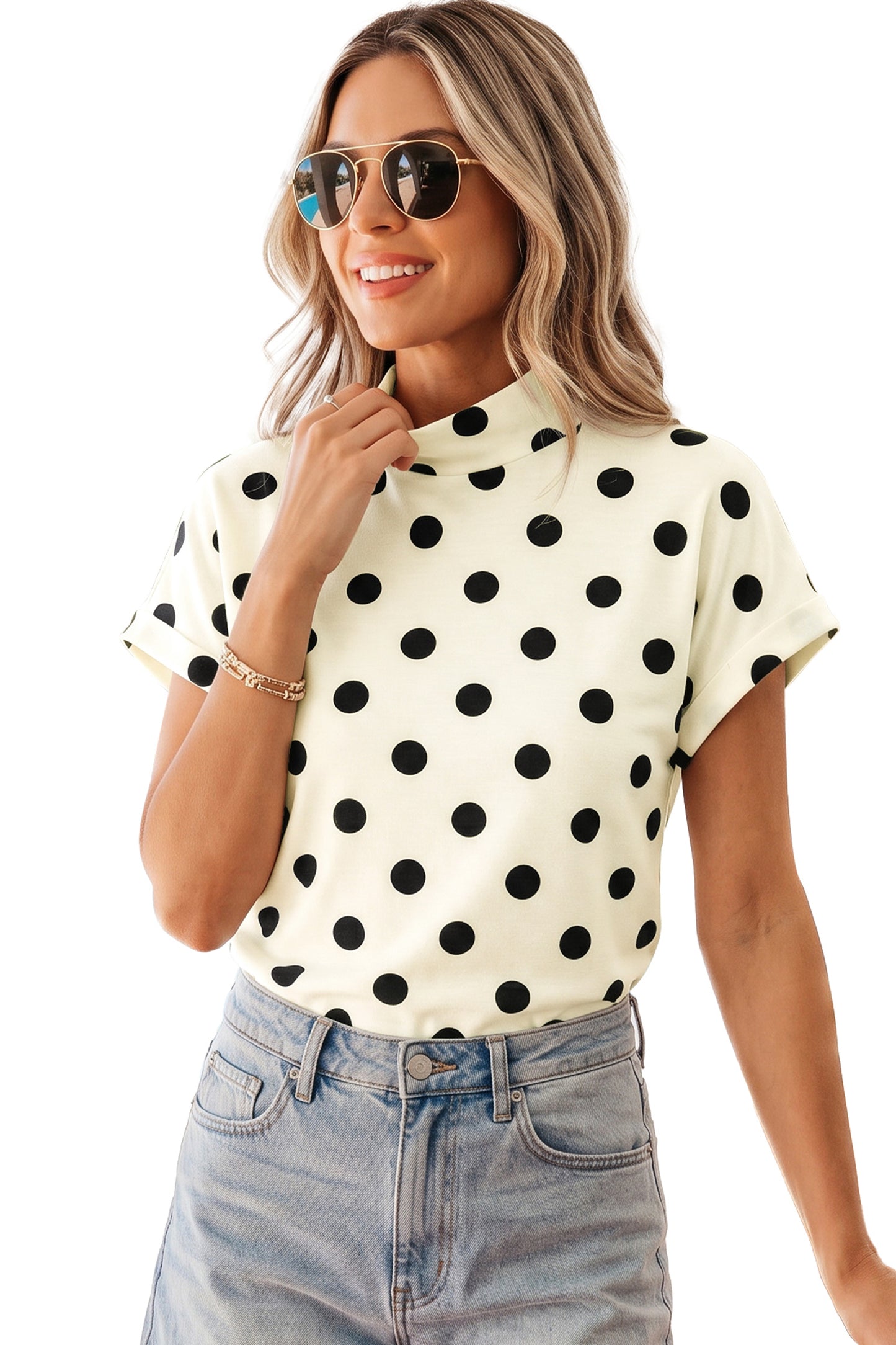 Midnight Charm Dot Top