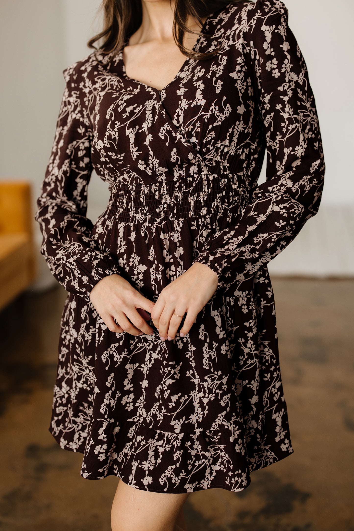 Chestnut Bloom Smocked Dress