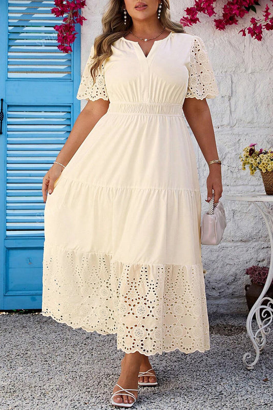 Santorini Lace Midi Dress