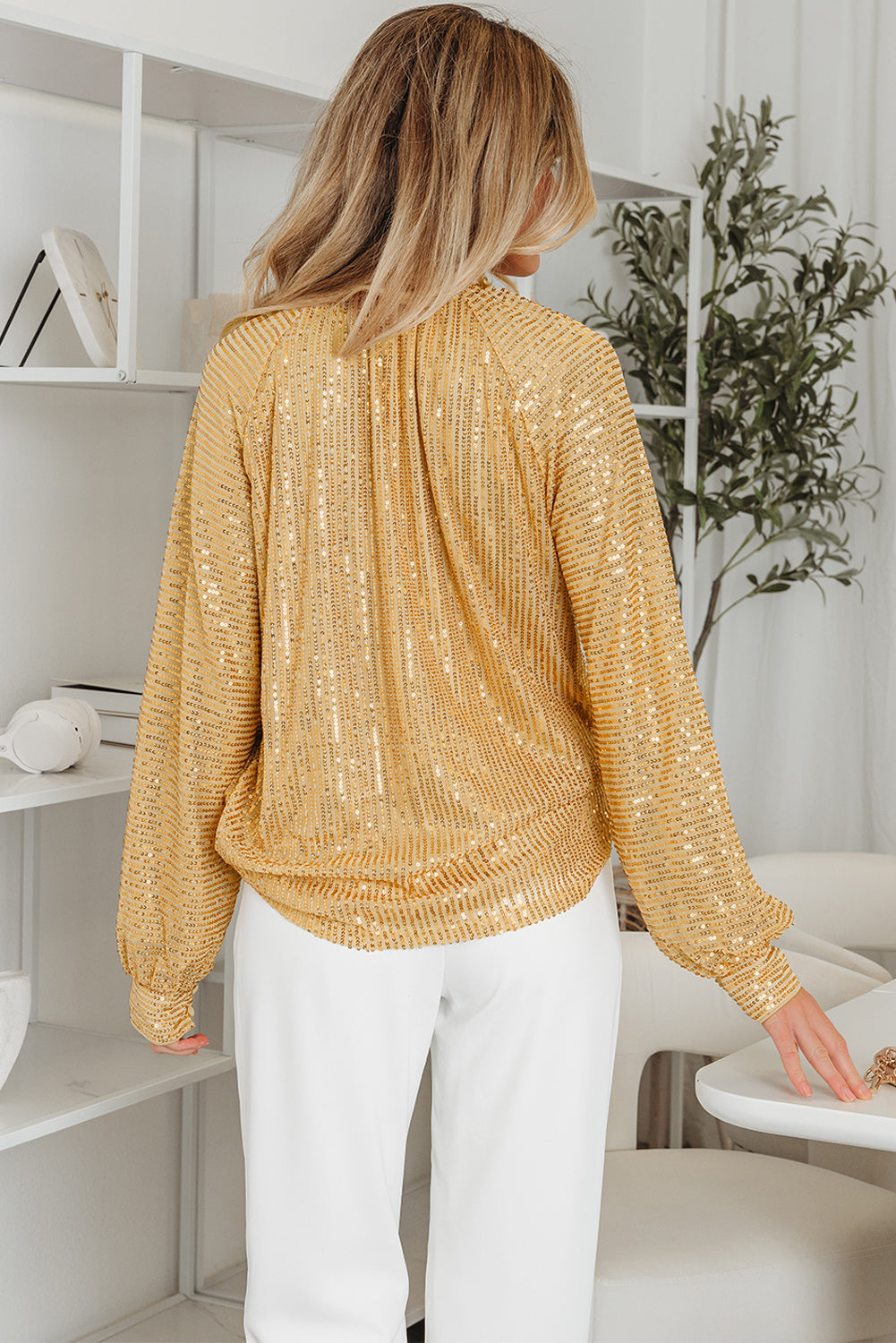 Golden Hour Sequin Blouse