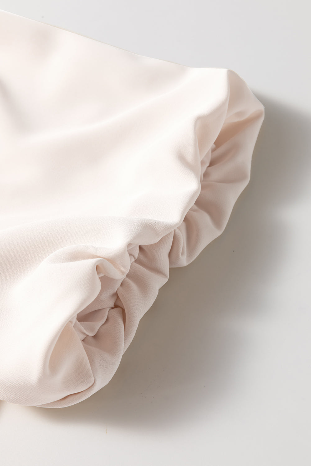 Bow Tie Puff Sleeve Ruffle Hem Blouse
