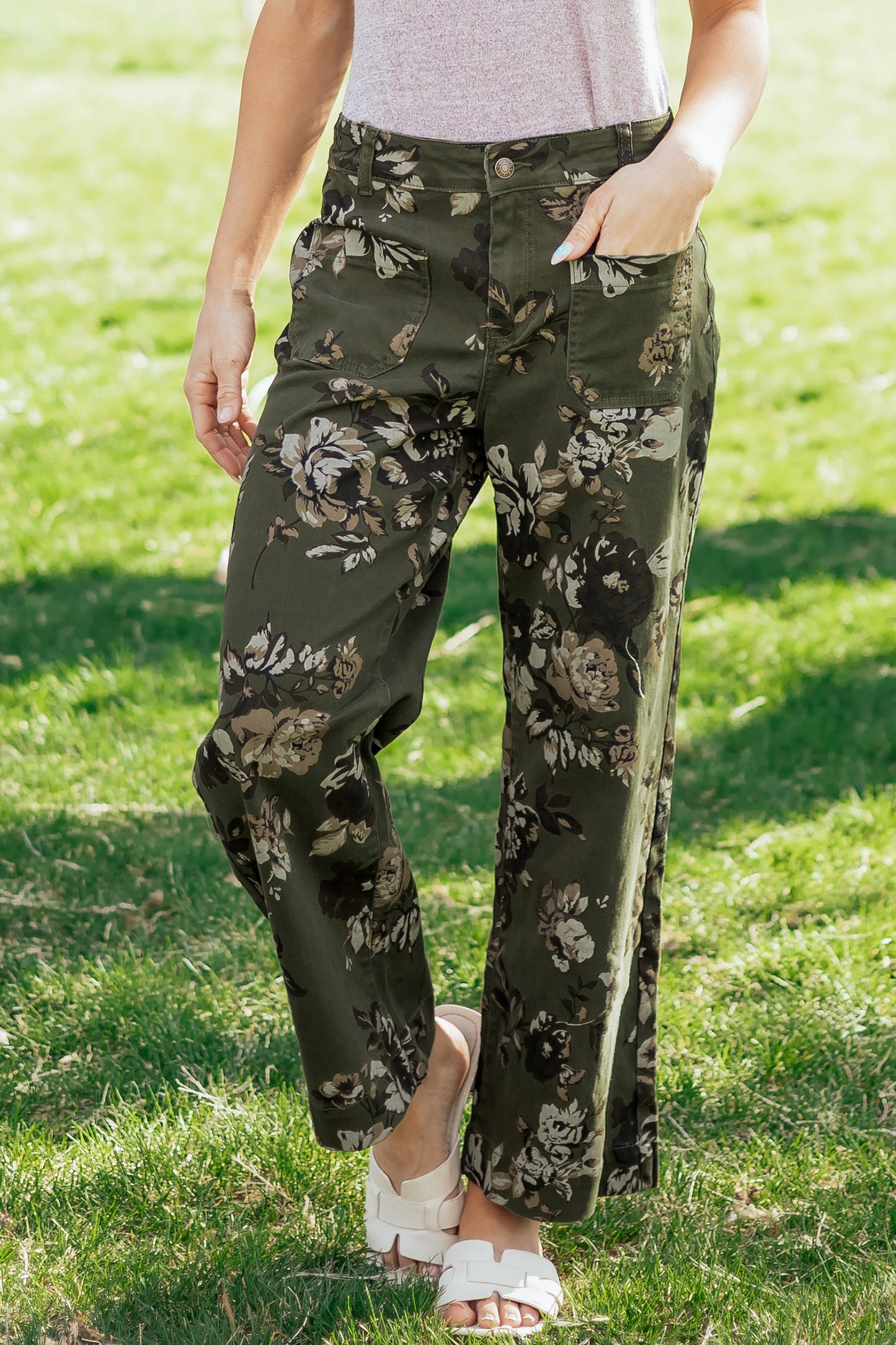 Woodland Rose Straight Leg Pants