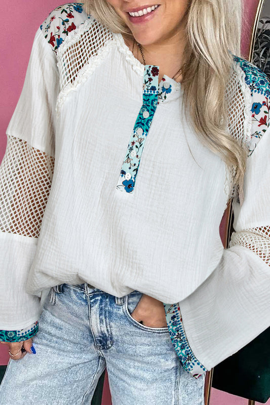 Meadow Mist Button Blouse