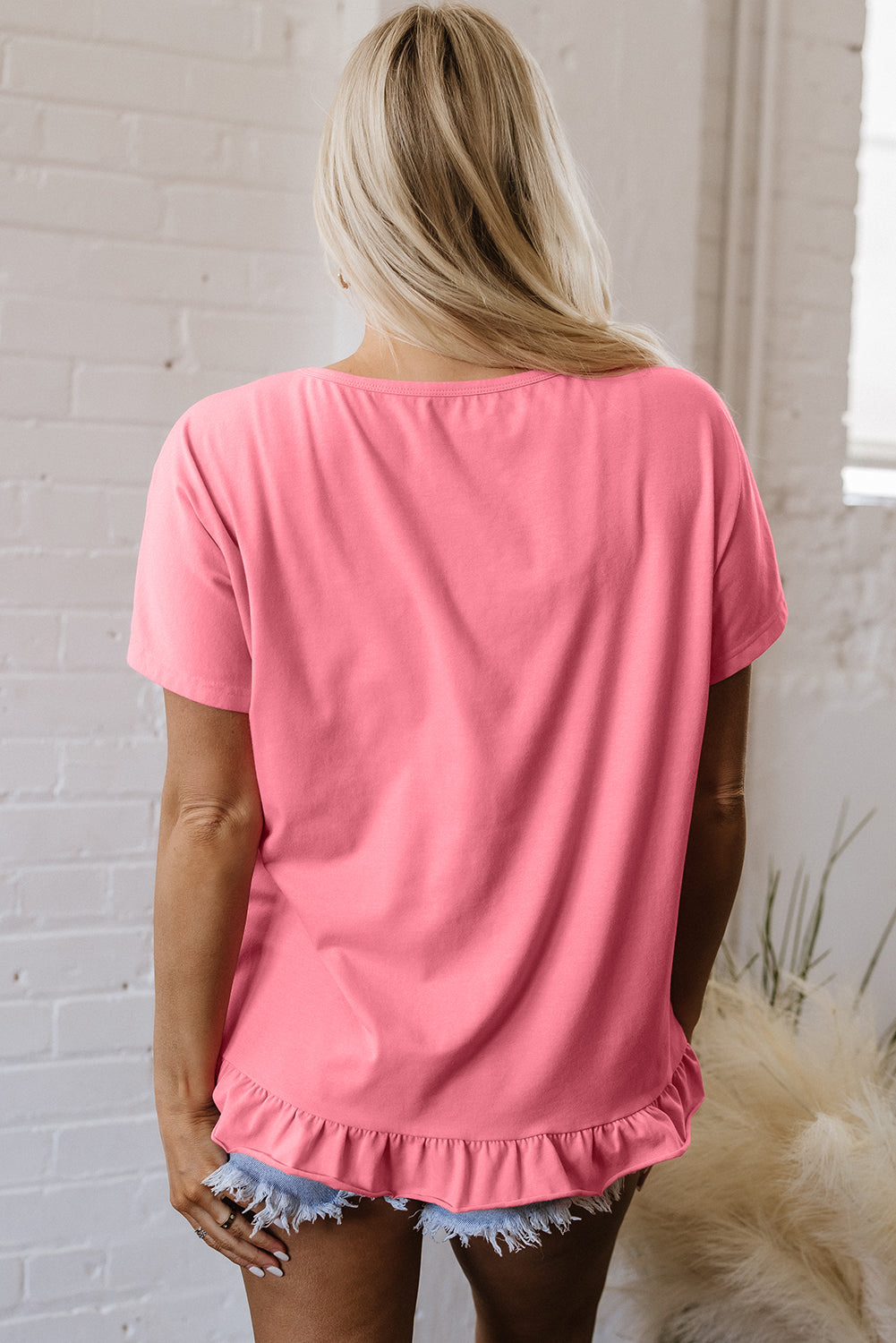 Pretty in Pink Ruffle Tee