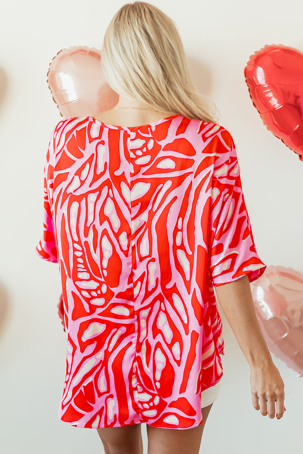 Pink Punch Caftan Blouse