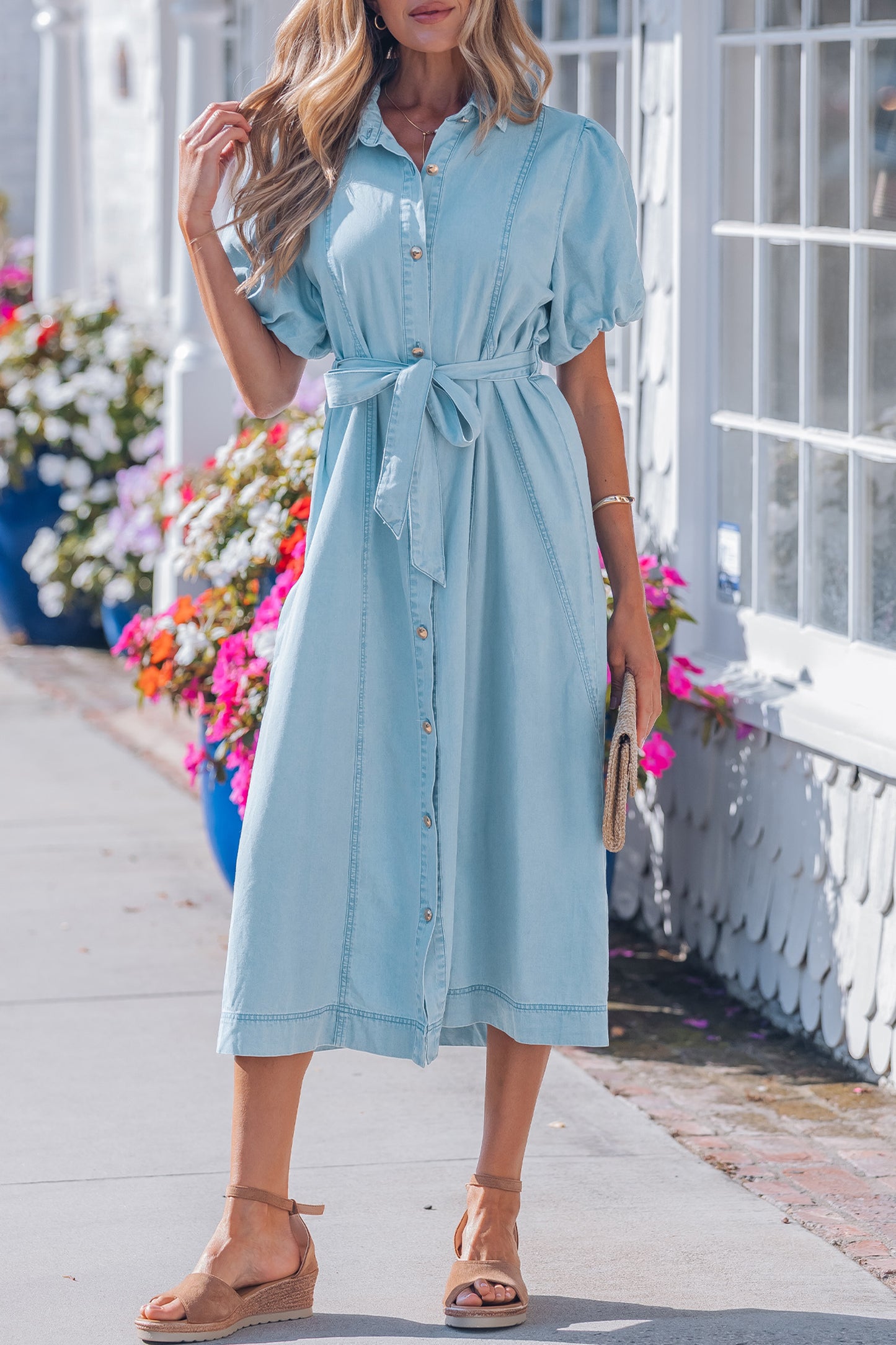 Coastal Poise Midi Dress