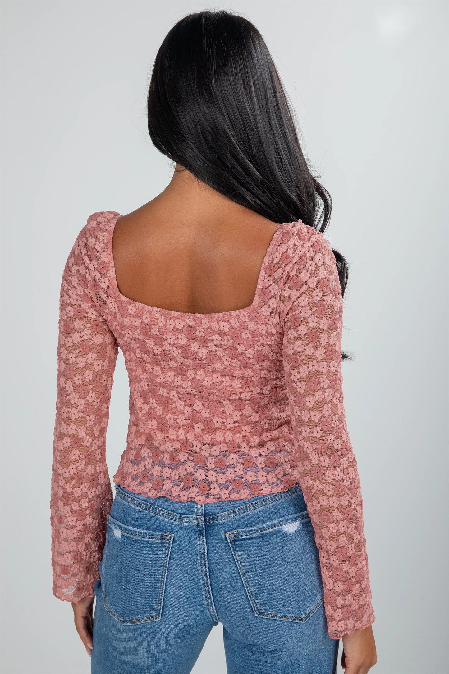 Rosé Romance Lace Top