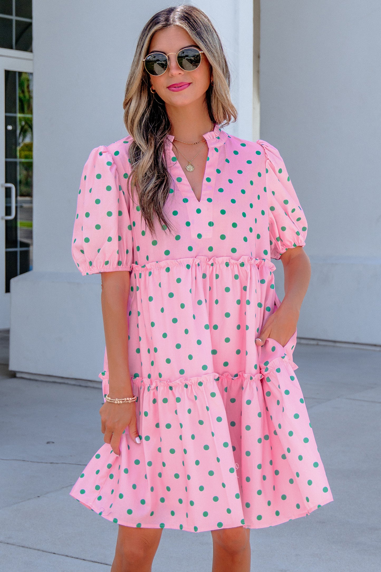 Palm Beach Dot Mini Dress