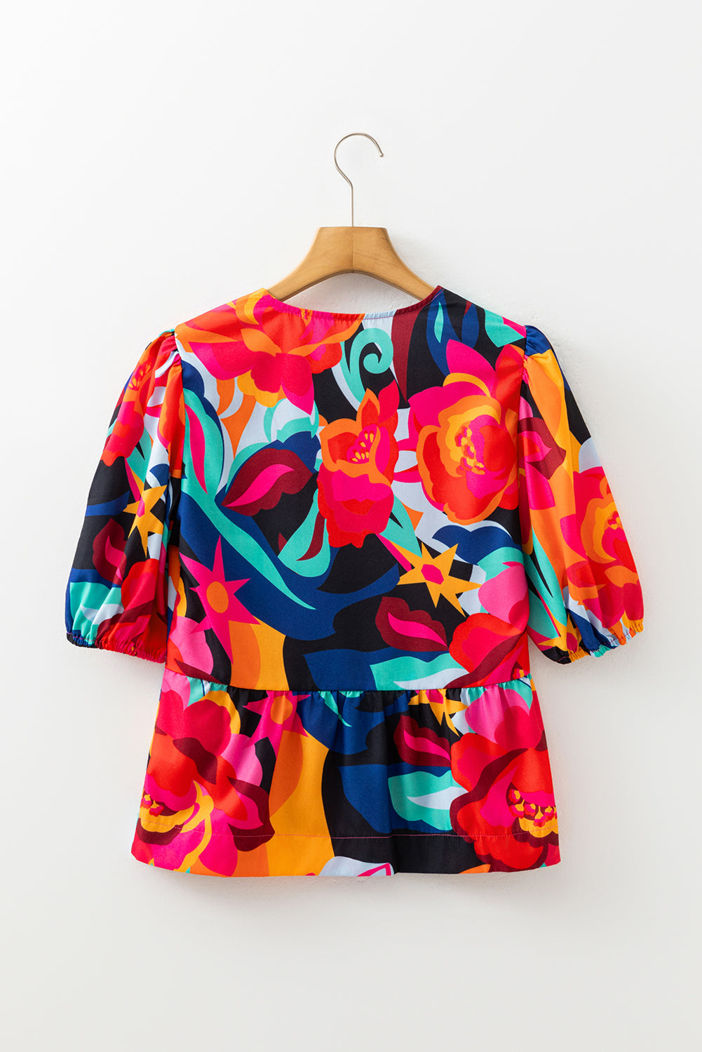 The Capri Colorblock Tie-Front Blouse