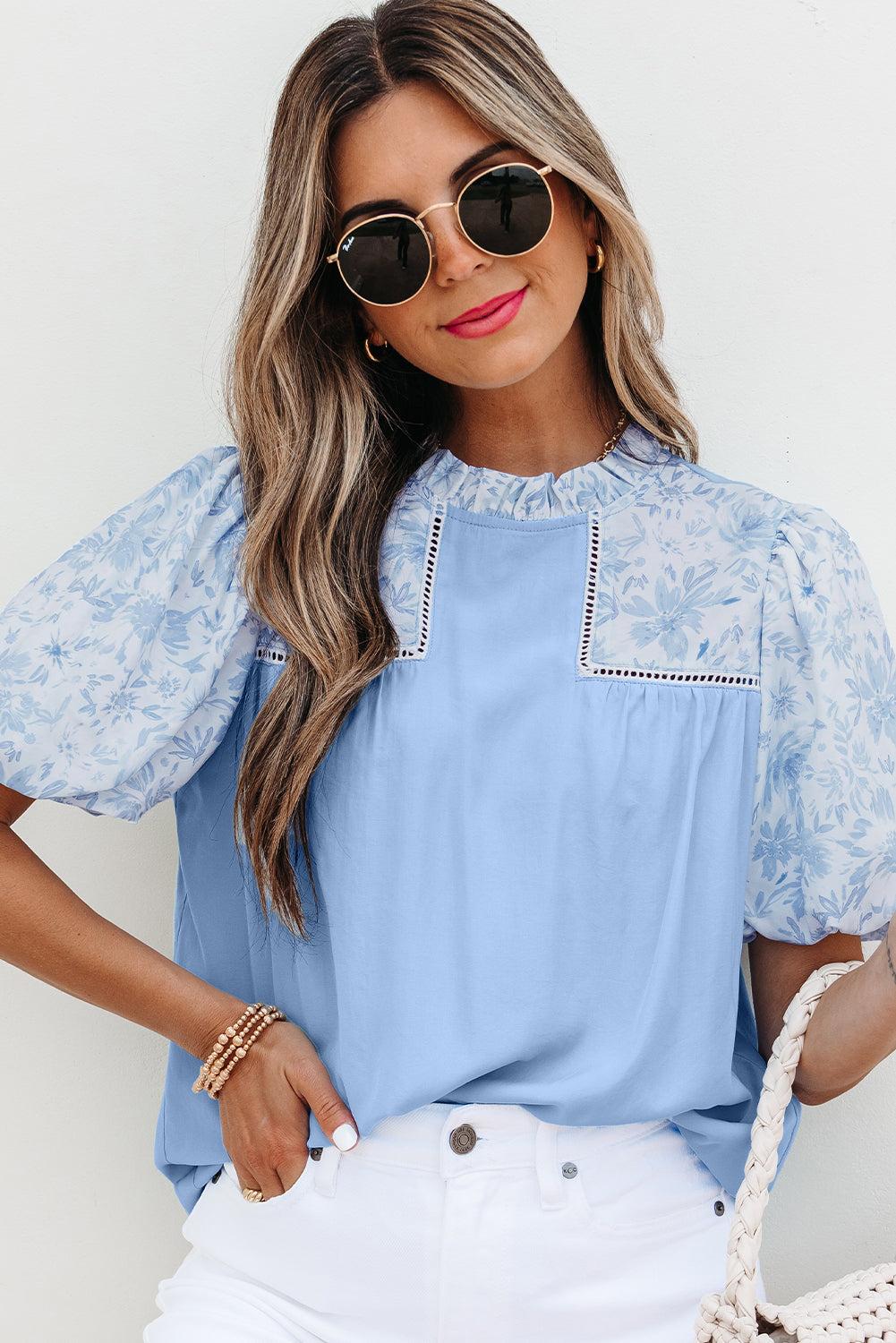 The Bluebell Breeze Puff Sleeve Blouse