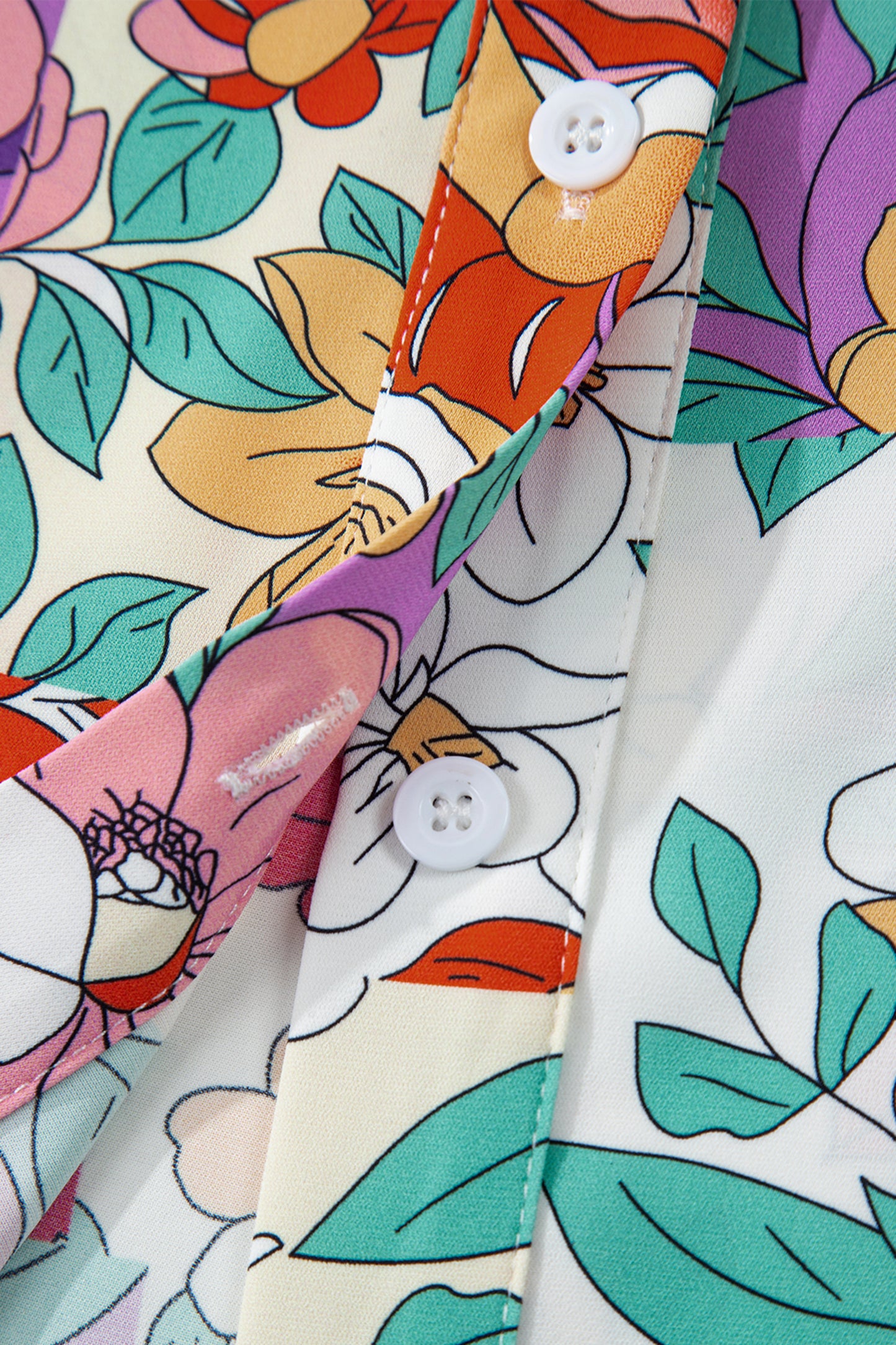 Pastel Garden Button-Down Blouse