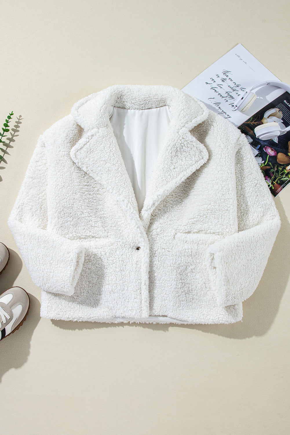 Ivory Cloud Teddy Jacket