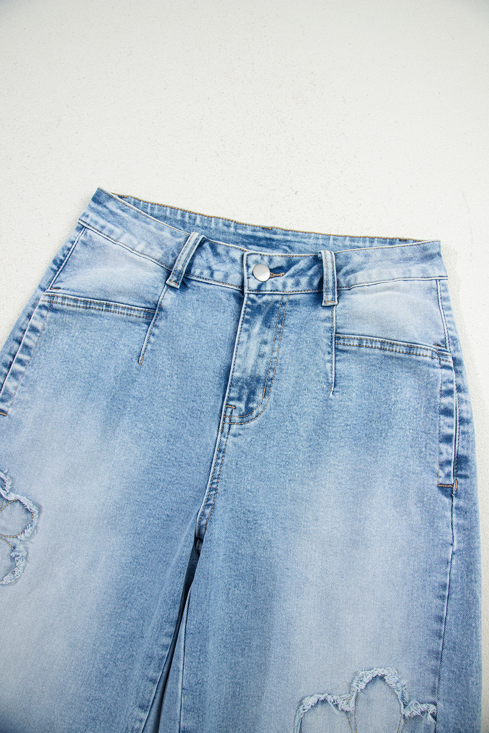 Bloom Patch Straight Jeans