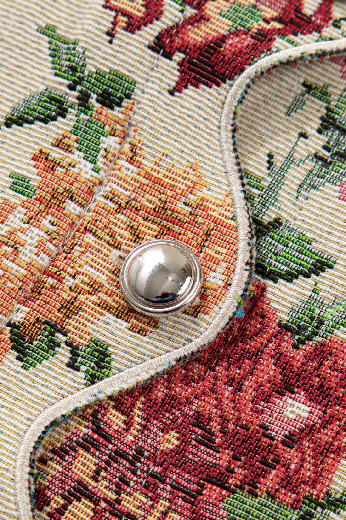 Rosé Garden Button-Front Mini Skirt