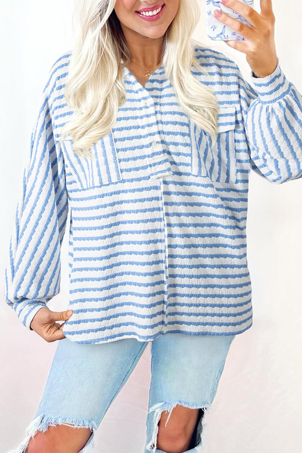 Seaside Grace Striped Blouse