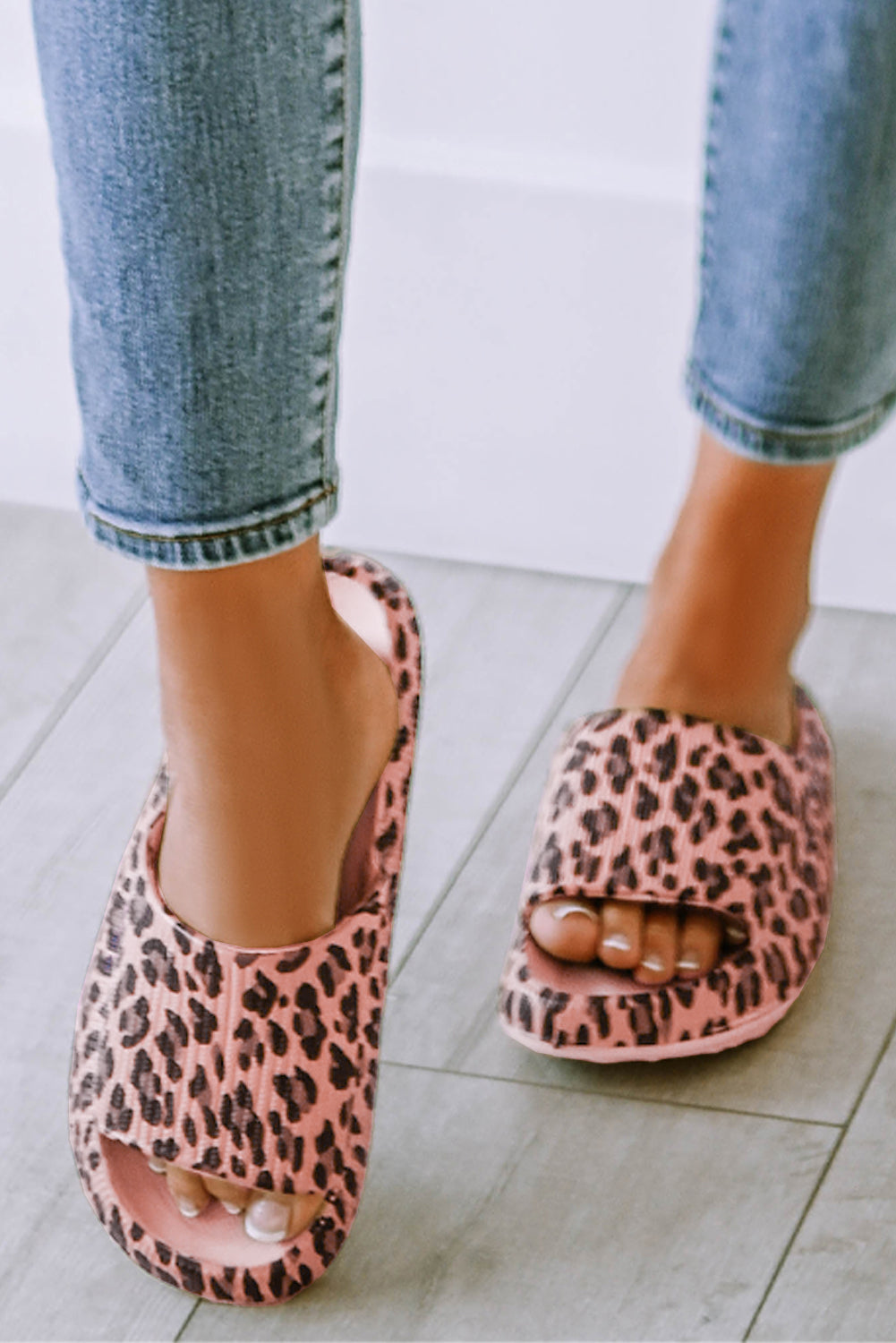 Leopard Luxe Slides