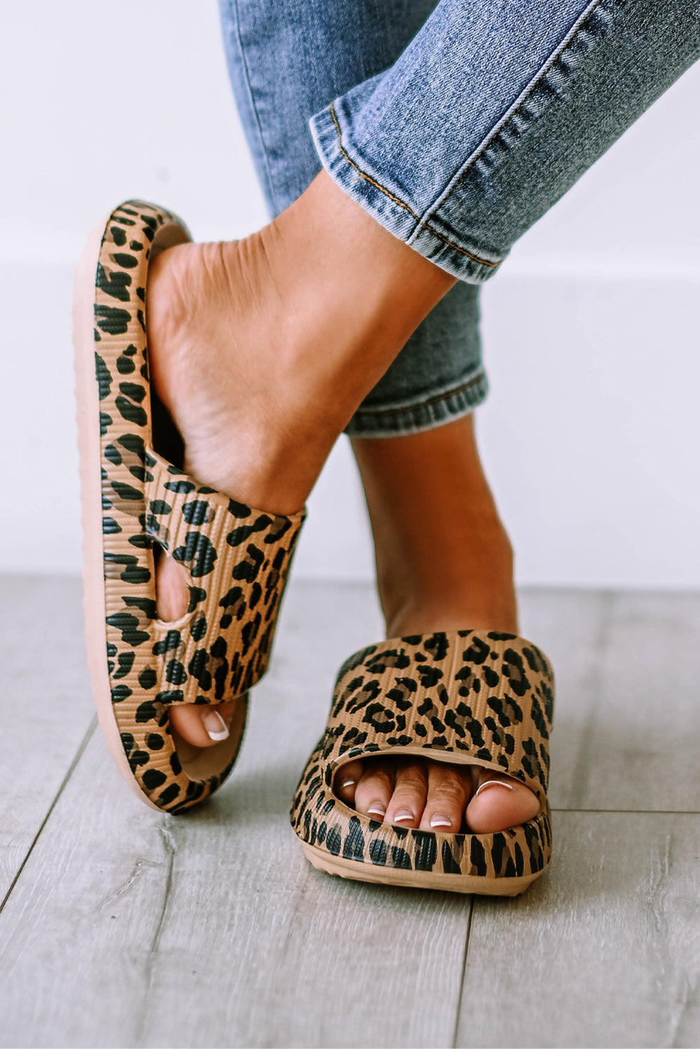 Leopard Luxe Slides