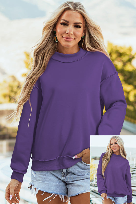 Violet Comfort Crew Pullover