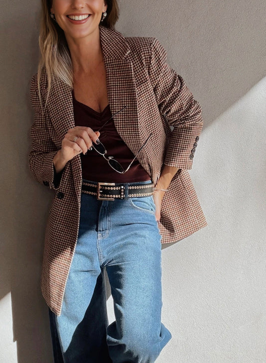 City Line Houndstooth Blazer