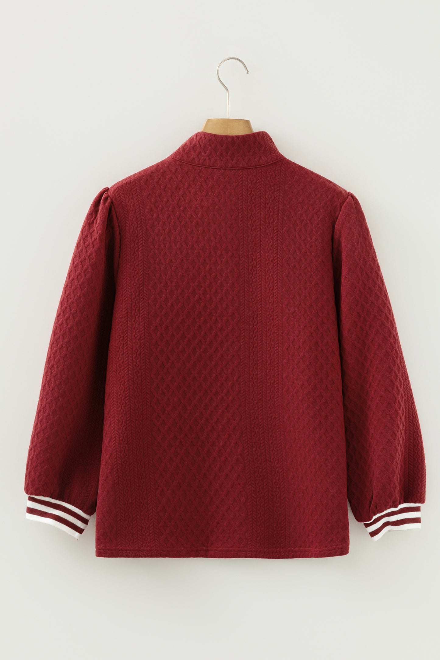Varsity Chic Quilted Half-Zip