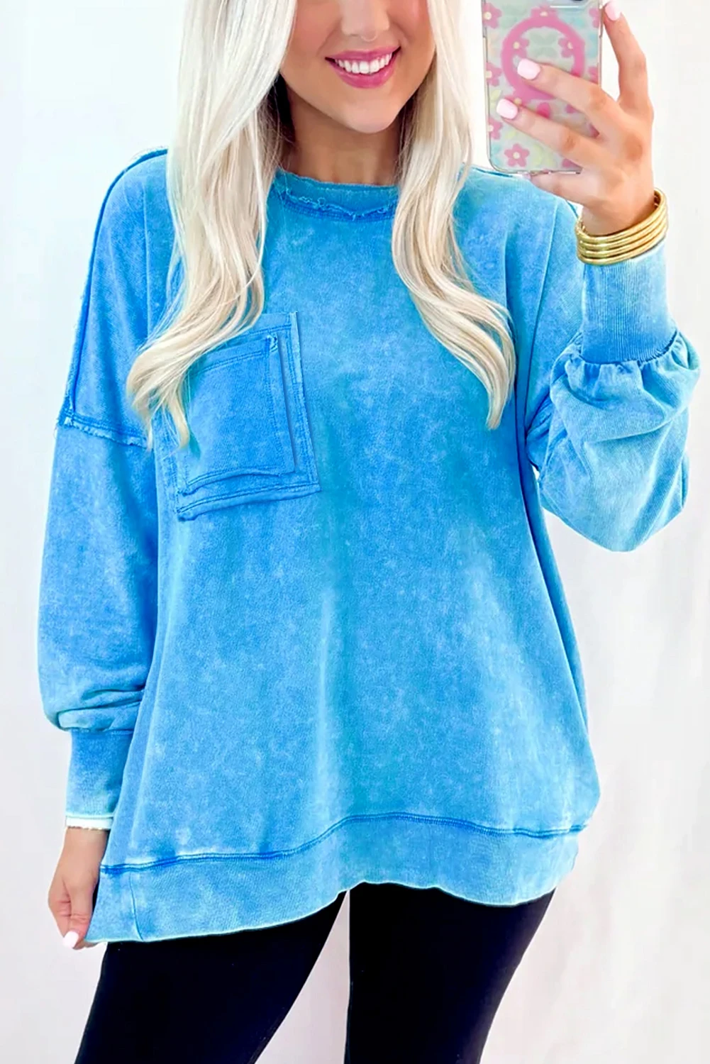 Blue Pullover Sweatshirt
