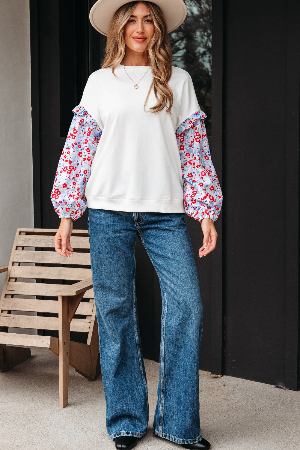 Liberty Bloom Sleeve Pullover