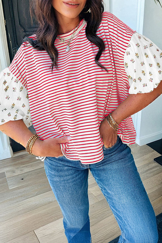 The Americana Bloom Stripe Top