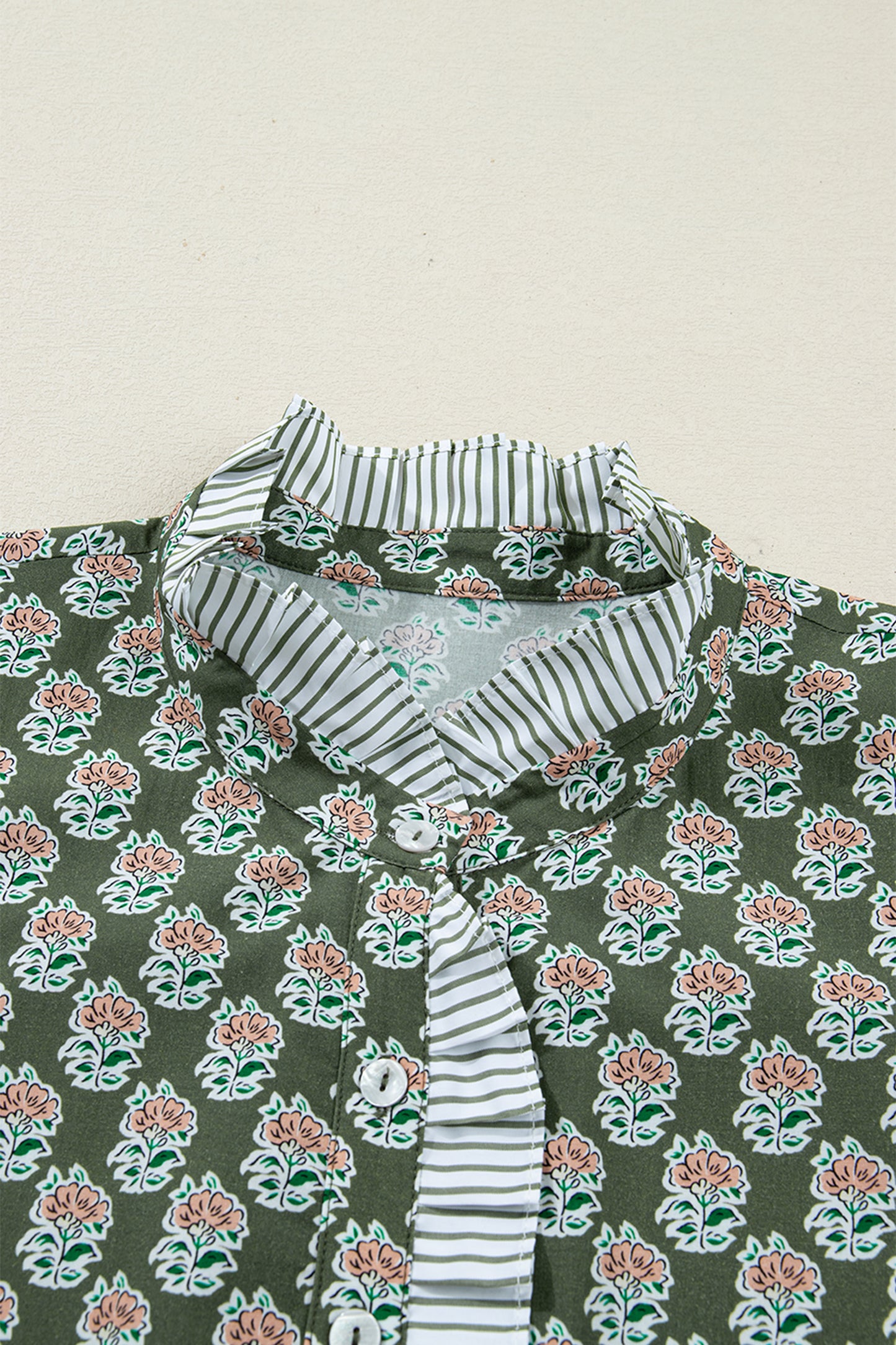 Olive Bloom Tiered Dress